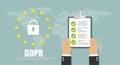 GDPR - General Data Protection Regulation. Vector illustration