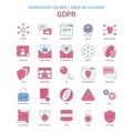 GDPR icon Dusky Flat color - Vintage 25 Icon Pack Royalty Free Stock Photo