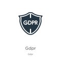 Gdpr icon vector. Trendy flat gdpr icon from gdpr collection isolated on white background. Vector illustration can be used for web Royalty Free Stock Photo