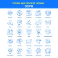 GDPR Icons - Futuro Blue 25 Icon pack