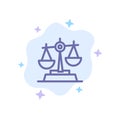 Gdpr, Justice, Law, Balance Blue Icon on Abstract Cloud Background