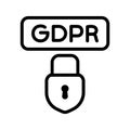 GDPR lock icon
