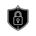 Gdpr, lock icon. Element of General data project for mobile concept and web apps icon. Glyph, flat icon for website design and