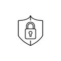 Gdpr, lock icon. Element of general data project icon for mobile concept and web apps. Thin line Gdpr, lock icon can be used for w