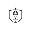 Gdpr, lock icon. Element of general data project icon for mobile concept and web apps. Thin line Gdpr, lock icon can be used for w