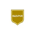 GDPR shield sign. General data protection regulation icon isolated on white background Royalty Free Stock Photo