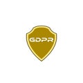 GDPR shield sign. General data protection regulation icon isolated on white background Royalty Free Stock Photo