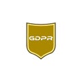 GDPR shield sign. General data protection regulation icon isolated on white background Royalty Free Stock Photo