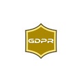 GDPR shield sign. General data protection regulation icon isolated on white background Royalty Free Stock Photo