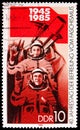 GDR-USSR space flight, 40th Anniversary Of Liberation serie, circa 1985