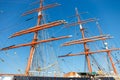 Four-master sailingship Sedov in Gdynia. It is the largest training sailing ship in the world Royalty Free Stock Photo