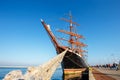 Four-master sailingship Sedov in Gdynia. It is the largest training sailing ship in the world