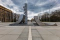 Maritime Poland Monument at center of avenue and Kosciuszki square