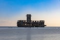 Old ruins of torpedo room on the Baltic sea next to Babie Doly beach