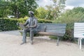 Bench sculpture of polish painter Antoni Suchanek