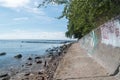 Concrete Breakwater in Gdynia Redlowo Royalty Free Stock Photo