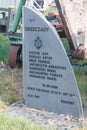 Monument of unexplained tragedy of the last cruise sail yacht Bieszczady