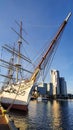 Polish sailing ship SV Dar Pomorza at the waterfront in Gdynia, Poland Royalty Free Stock Photo