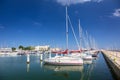 Gdynia, Poland - June 8, 2019: Marina at Baltic Sea with yachts in Gdynia, Poland. Gdynia is an important seaport of Baltic Sea in