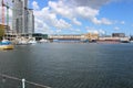 Gdynia, Poland - View from the pier in the seaport