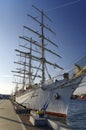 STS Gift of the Youth Dar Mlodziezy - three-masted Polish training frigate type B-95 in Gdynia