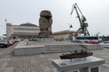 Gdynia, pomorskie / Poland - May, 9, 2019: Passenger port in Gdynia. Old harbor buildings in Central Europe