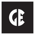 GE Monogram Logo Letter Vector profesional Royalty Free Stock Photo