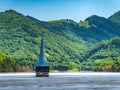 Geamana village Church flodded in Rosia Montana ecological disaster Royalty Free Stock Photo