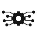 Gear api structure icon simple vector. Hosting server Royalty Free Stock Photo