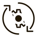 Gear And Arrows Around Agile Element glyph icon