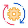 Gear And Arrows Around Agile Element Vector Icon