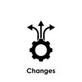 gear, arrows, changes icon. One of business collection icons for websites, web design, mobile app