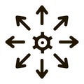 Gear Arrows Icon Vector Glyph Illustration