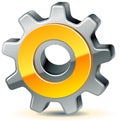 Gear as preferences icon Royalty Free Stock Photo