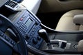 Gear and audio system in car Royalty Free Stock Photo