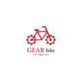 Gear bike logo template Royalty Free Stock Photo
