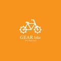 Gear bike logo template Royalty Free Stock Photo