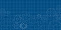 Gear blueprint technical mechanism construction background wheel industry pattern engineering. This style is crafted Royalty Free Stock Photo