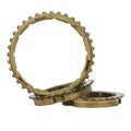 Gear box elements, synchro rings Royalty Free Stock Photo
