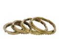 Gear box elements, synchronizing rings Royalty Free Stock Photo