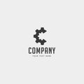 gear c logo engineering factory vector icon isolated