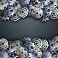 Gear on the carbon metallic wall. home decoration. Royalty Free Stock Photo