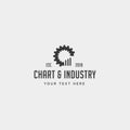 gear chart logo design industrial accounting vector icon element isolated Royalty Free Stock Photo