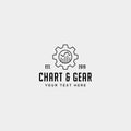 gear chart logo design industrial accounting vector icon Royalty Free Stock Photo