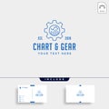 gear chart logo design industrial accounting vector icon Royalty Free Stock Photo