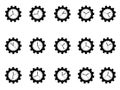 Gear clock icons set Royalty Free Stock Photo