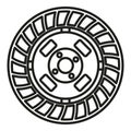 Gear clutch icon outline vector. Auto kit