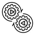 Gear cog icon Royalty Free Stock Photo