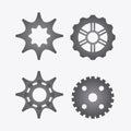 Gear cog machine part set design Royalty Free Stock Photo