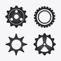 Gear cog machine part set design Royalty Free Stock Photo